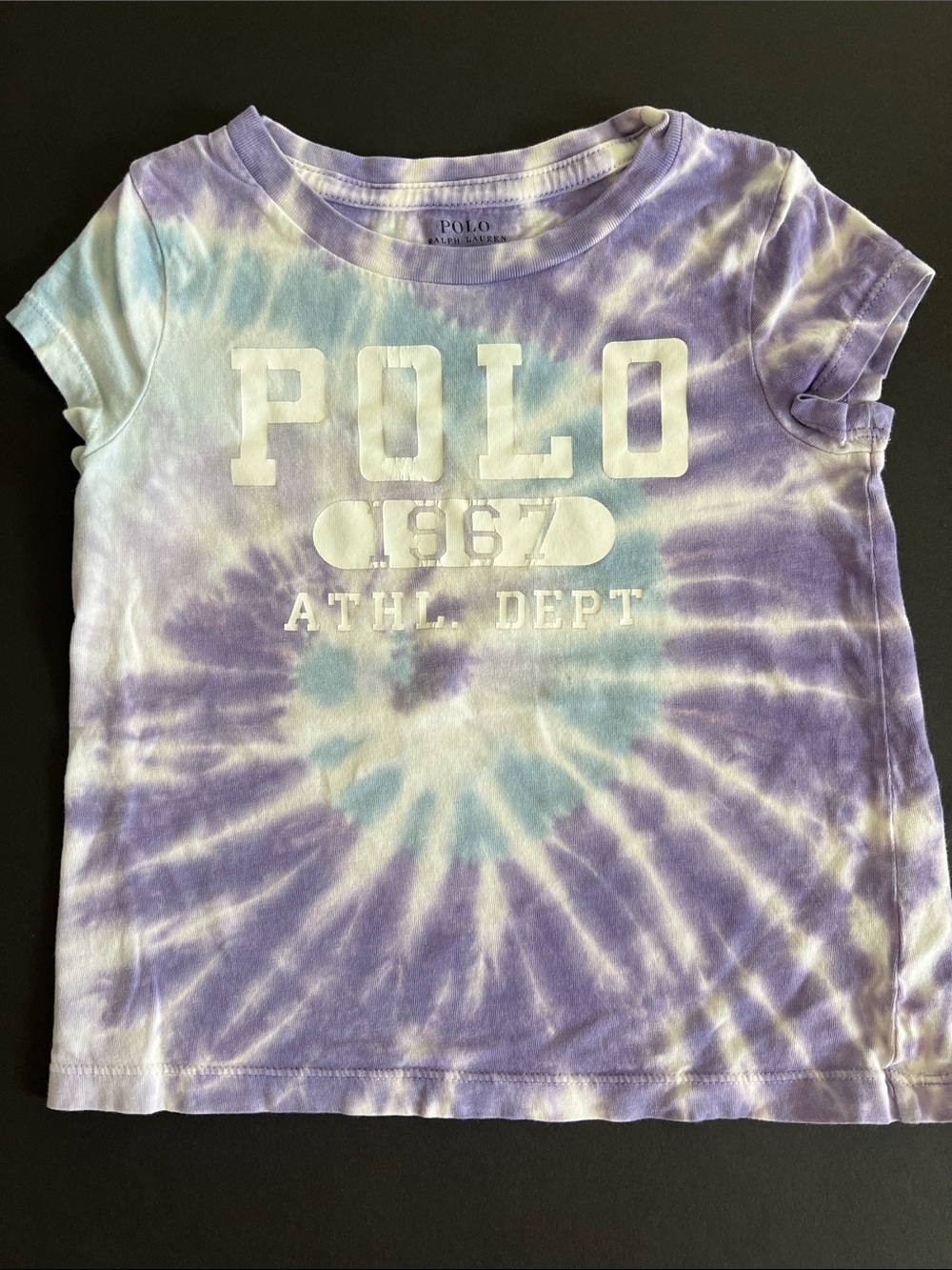 Polo by Ralph Lauren Kids Tie-Dye Tee - Purple & Light Blue